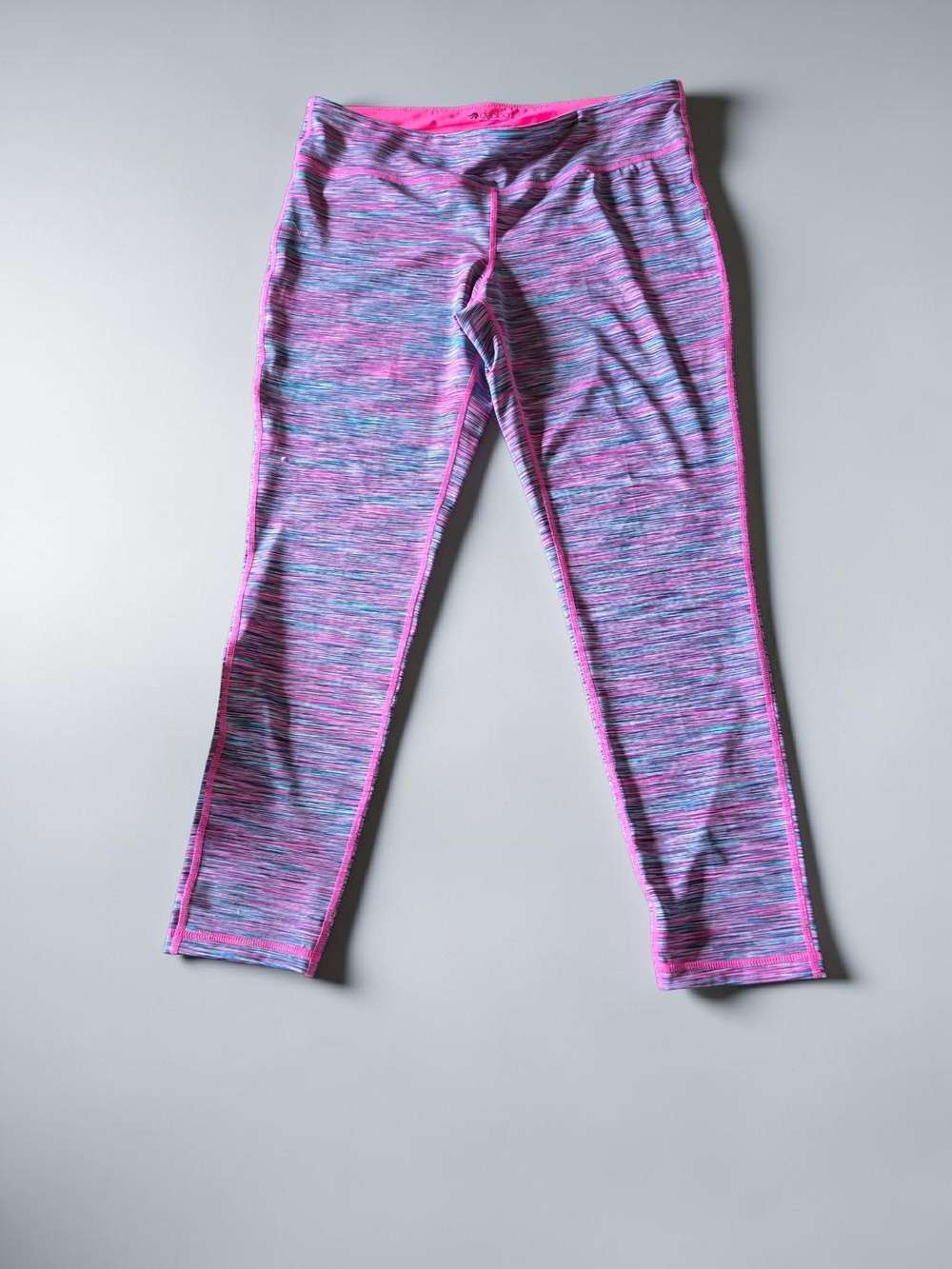 Ideology Pink Space-Dye Women's Active Leggings-- large